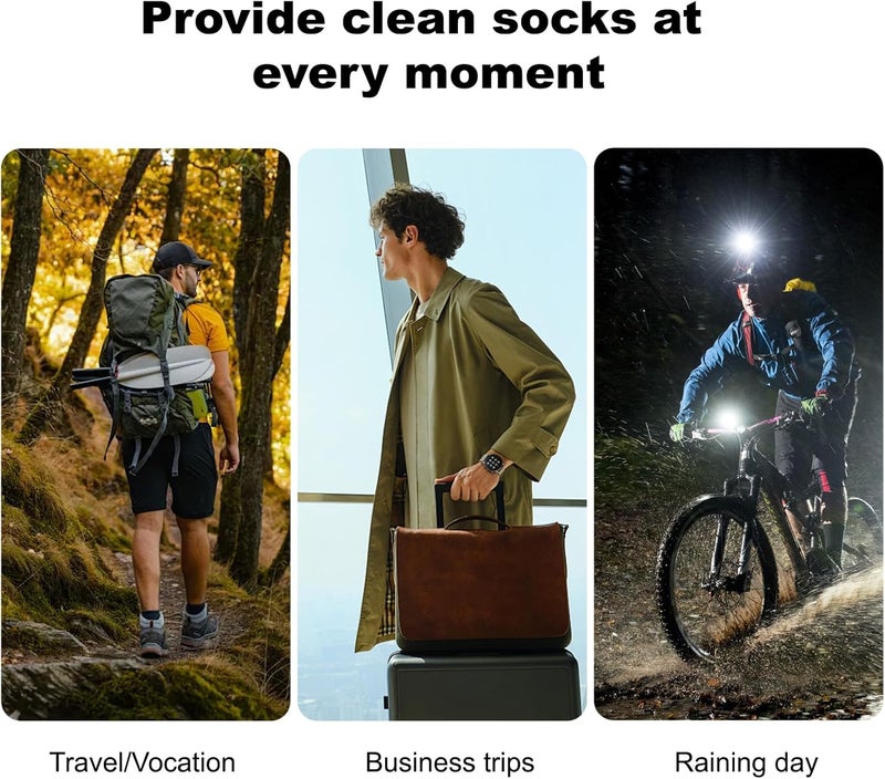 BYESOX 12 Pairs Disposable Socks for Travel, Single-use Compressed Socks Good for On-the-Go - Image 4